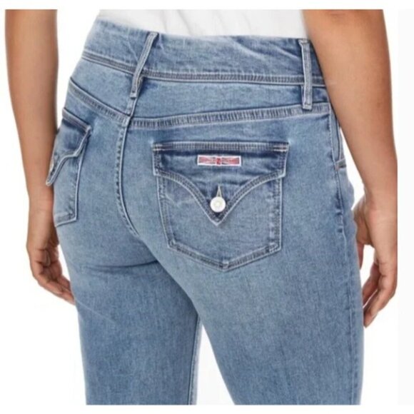 NEW Hudson Los Angeles Womens 12 Icy Blue Denim Straight-Leg Jeans H373 - Picture 2 of 9